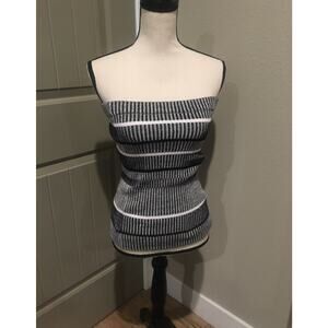 Alexander Wang black/white bandeau top